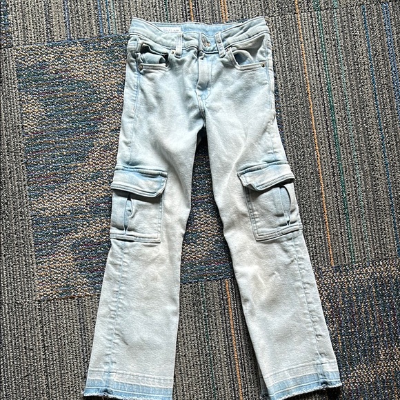 Zara Light Blue Cargo Jeans - girls- super cute! - Picture 1 of 5